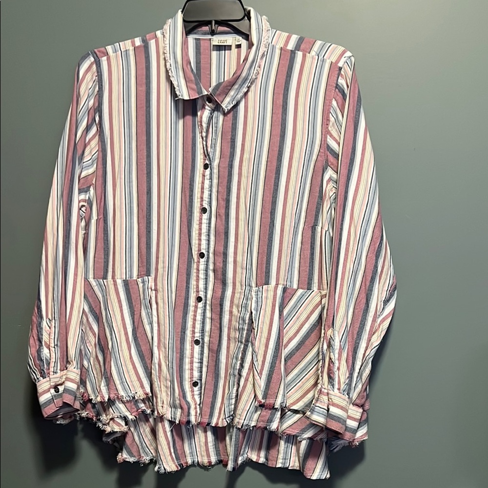 🌞3/$25 True Craft Multicolor Striped Blouse